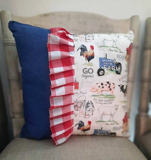 Farmhouse Red/Check with Ruffle