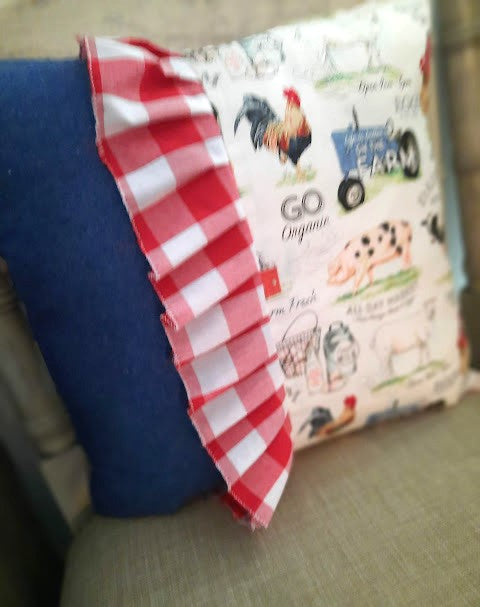 Farmhouse Red/Check with Ruffle