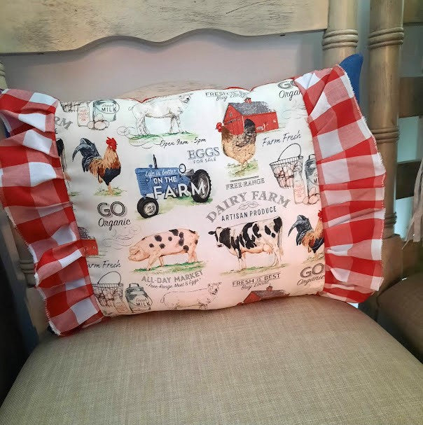 Farmhouse Red/Check with Ruffle