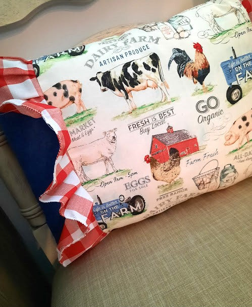 Farmhouse Red/Check with Ruffle
