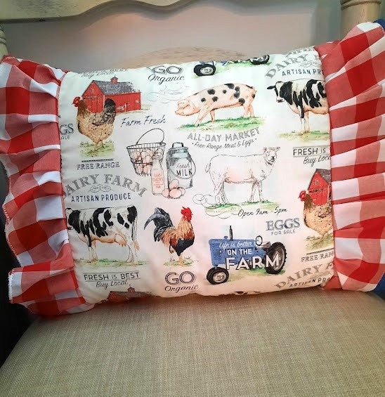 Farmhouse Red/Check with Ruffle