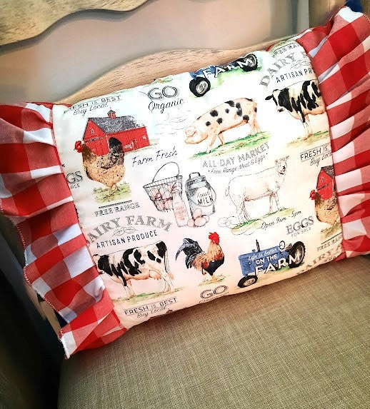 Farmhouse Red/Check with Ruffle