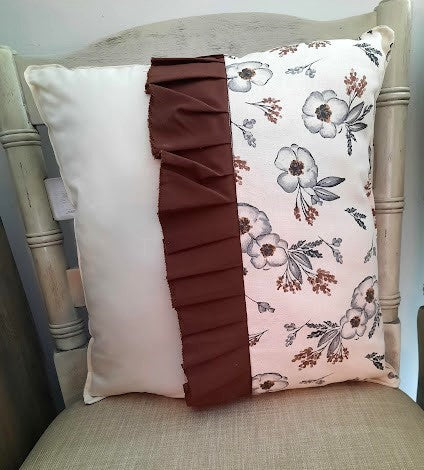 Farmhouse Brown/Natural/Floral with Ruffle
