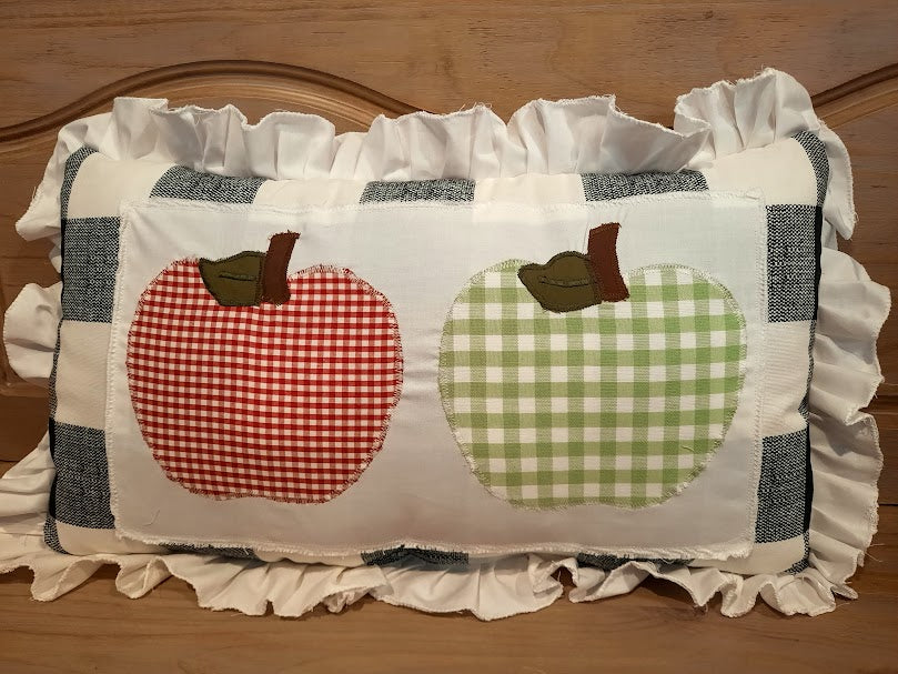 Apple Harvest Green/Red decorative throw pillow