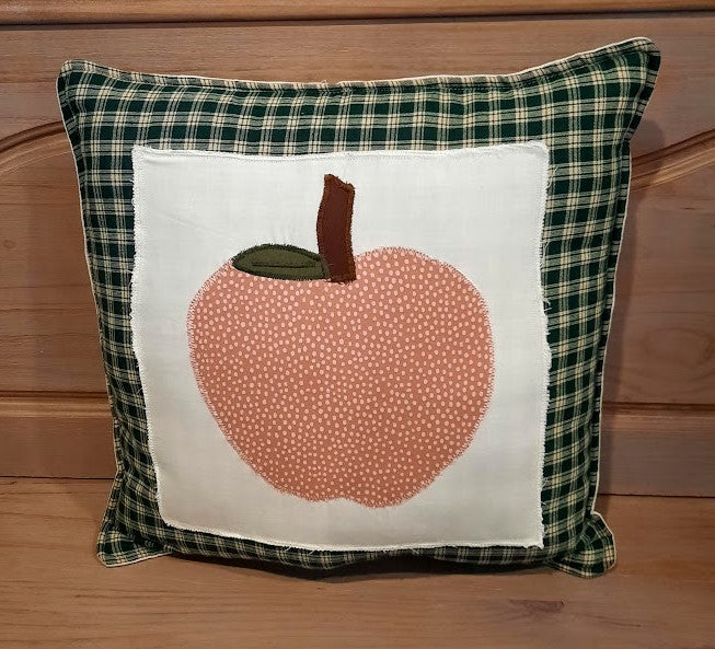 Apple Harvest Faded Red decorative throw pillow