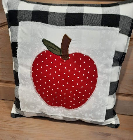 Apple Harvest Bright Red decorative throw pillow