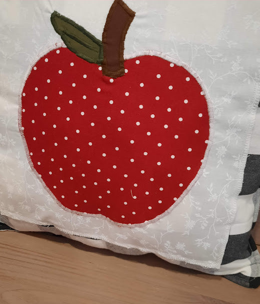 Apple Harvest Bright Red decorative throw pillow